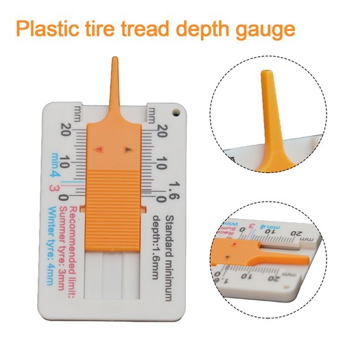 Plastic tire tread ruler 0-20MM vernier depth caliper tire tread depth ruler - Picture 2 of 16