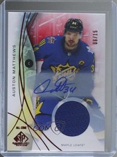 2024 Upper Deck SP Game Used All-Stars Red Jersey 6/15 Auston Matthews Auto q2c