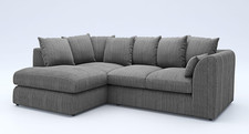 New Gamzo Fabric Corner Sofa Firm | Soft Jumbo Cord 3-4-5 Seater Corner Sofa Lef