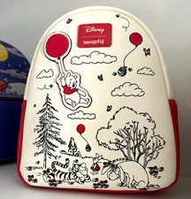 Disney Winnie the Pooh Loungefly Mini Backpack White/Red/Black