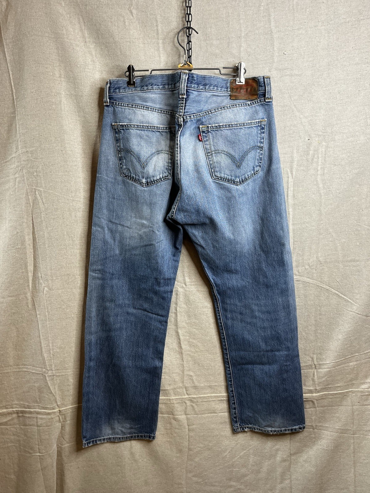 Vintage Style Sashiko Distressed Patchwork Levi’s… - image 2