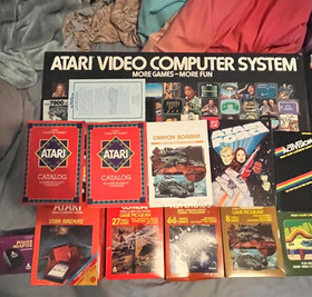 Atari 2600 (Box only), 10 games, 8 game boxes,  manuals, CLEAN