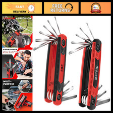 17-Piece Allen Wrench Set - Metric & SAE Folding Hex Keys for Bike, Home Repair,