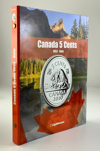 Canada 5 Cents 1953 - Date Lighthouse Empty Coin Album JJ105