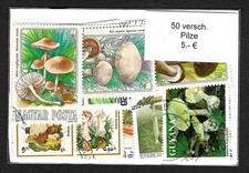 Mushroom Stamps: 50 Different, 50x Mushrooms, Stamped