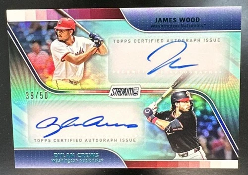 2025 Topps Stadium Club Dylan Crews James Wood #DA-WC Dual Auto /50