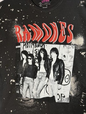 Vintage RAMONES 2008Tシャツ ブラック Vintage Ramones 1234 T Shirt Y2K Grunge Punk Rock Concert Size XL