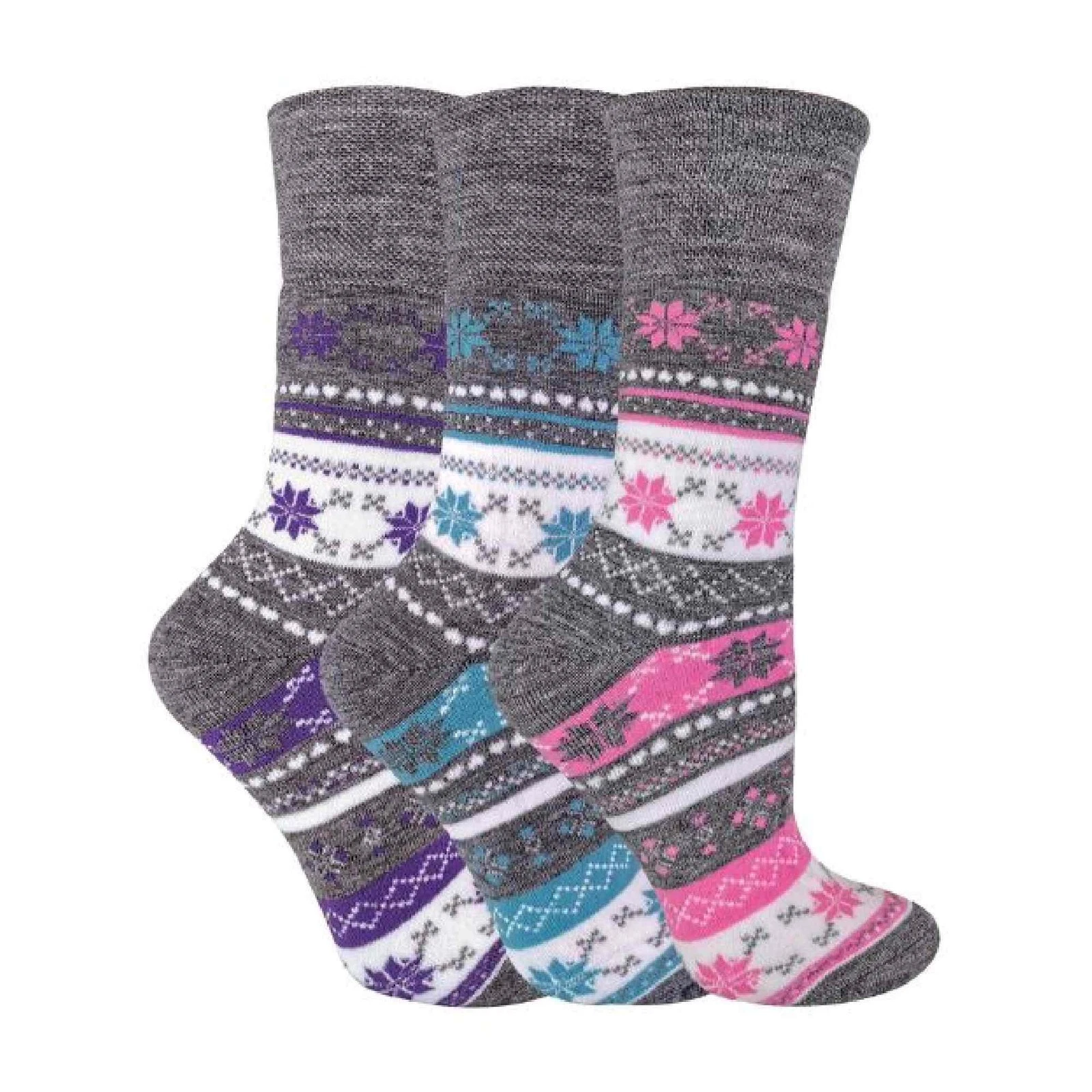 Womens Viloft Fairilse Thermal Socks by Sock Snob , 3 Pack Fluffy Inner Socks