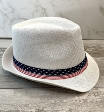 100 Paper. Unisex Fedora Brim Trilby America U.S USA Mini Banner Lace Band Hat