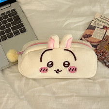 Cute Anime Plush Pencil Case Large Capacity Soft Stationery Pouch Pen Bag Gift