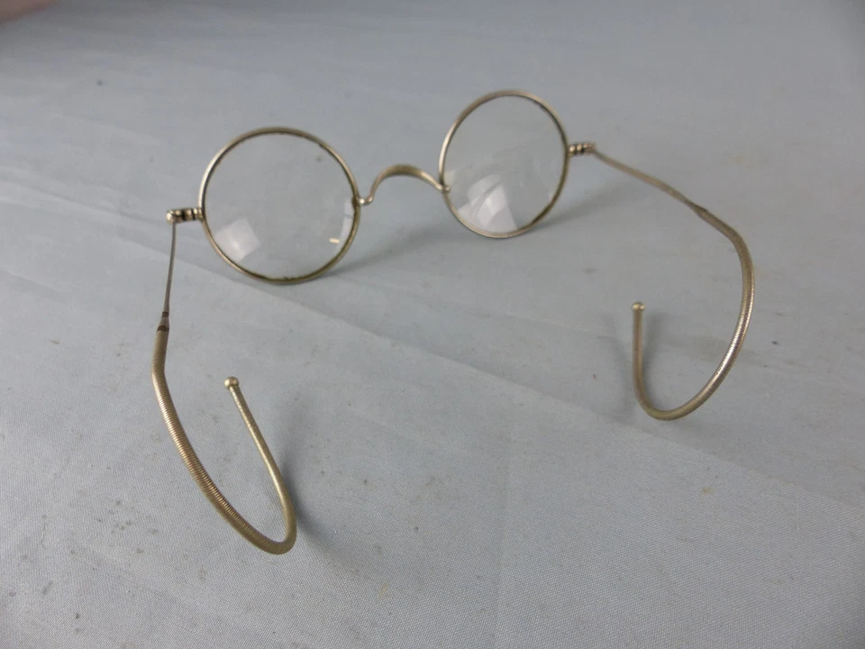 Lot de deux anciennes paire de lunette binocle avec verres - Photo 3/4