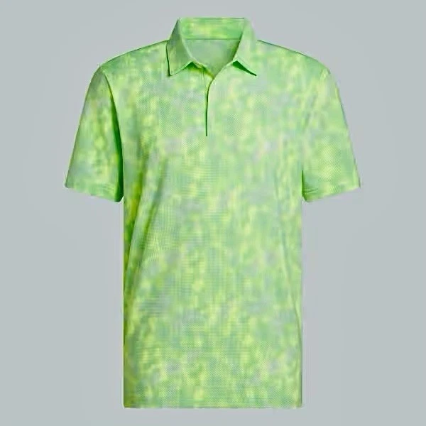 NEW Mens $70 ADIDAS Ultimate365 Textured Print Polo Shirt JL5287 Lime Burst XL