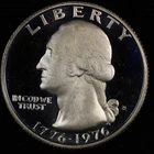 1976 S Washington Gem Proof 40 % Bicentennial Quarter. Lot # 9061-8-011