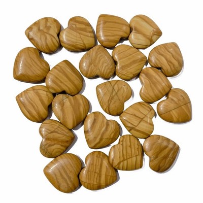 50pc Natural Wood Grain Stone Healing   Shaped Gemstone Reiki for Home Decor #qm