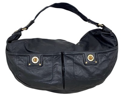 Marc by Marc Jacobs Black Leather Hobo Shoulder Hand bag Turn Lock