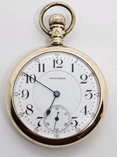 Antique 1899 WALTHAM 645 Victorian Gents RR Railroad Grade Gold Pocket Watch 16s