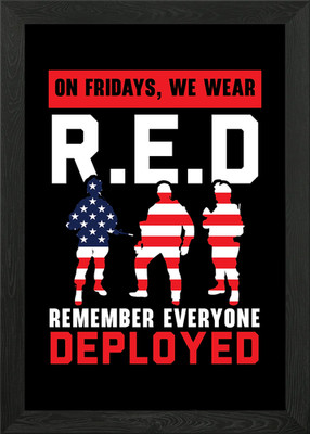 USA Flagge Memorial Day gerahmtes Wandbild Poster Leinwanddruck Bild