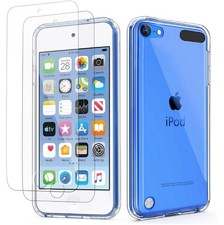 ULAK Compatible with iPod Touch 7/6/5 Case Clear with 2 Screen Protectors, Anti