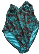WOMENS OLD NAVY ONE-PIECE SWIMSUIT SIZE XLRG-BROWN/TURQUOISE