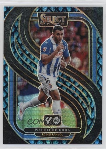 2024 Panini Select La Liga Mezzanine Jade Dragon Scale Prizm /28 Walid Cheddira
