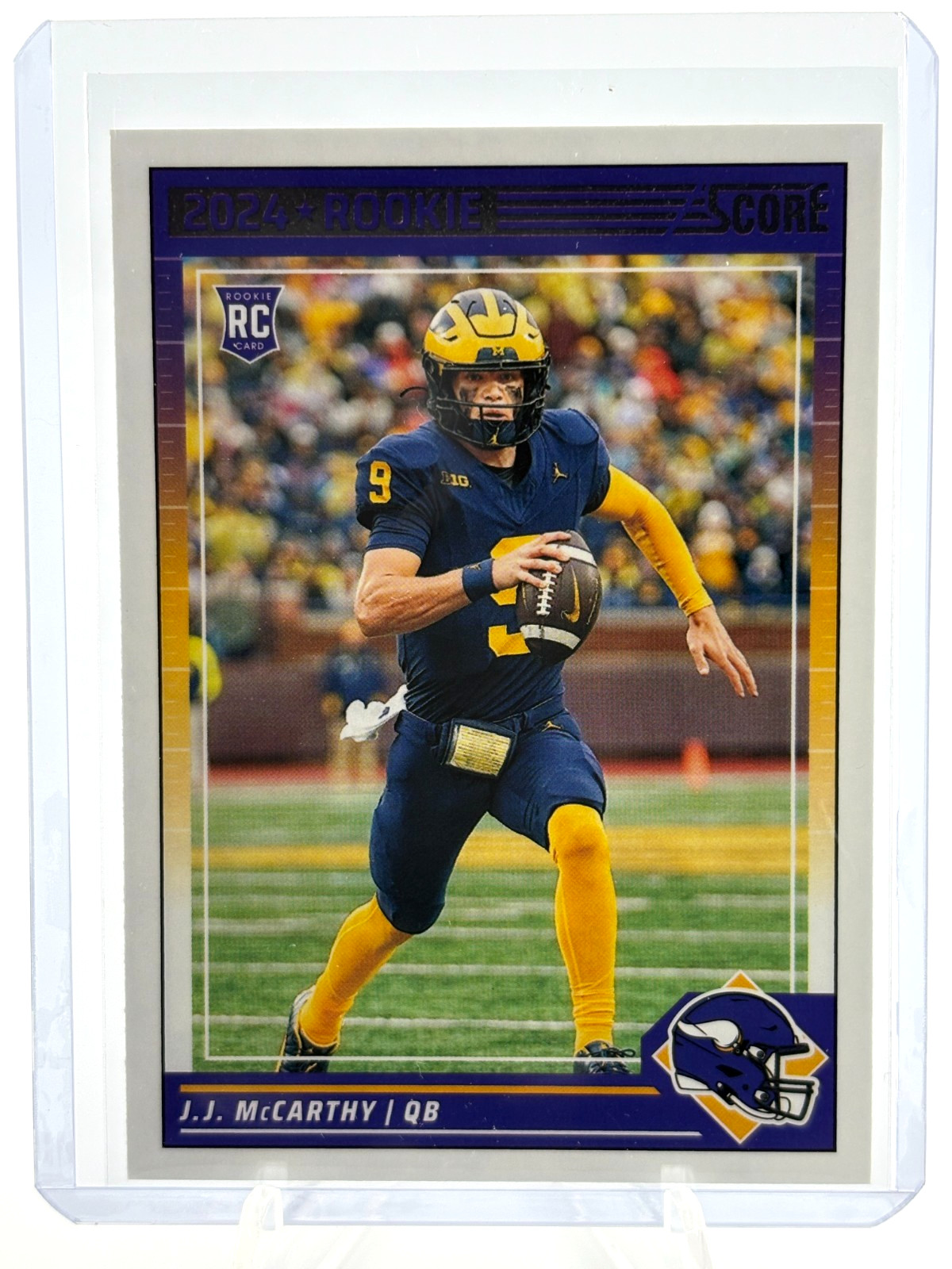 JJ McCarthy - (RC) - 2024 Panini Score - Vikings, Base Card #304