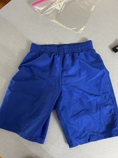 New Nike Youth Swim Trunks Size Medium Blue Inner Brief Quick Dry Colorful Swim