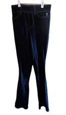 Irideon boot cut black Tights Riding Pants SZ 28 Stretch Blue Breeches GUC