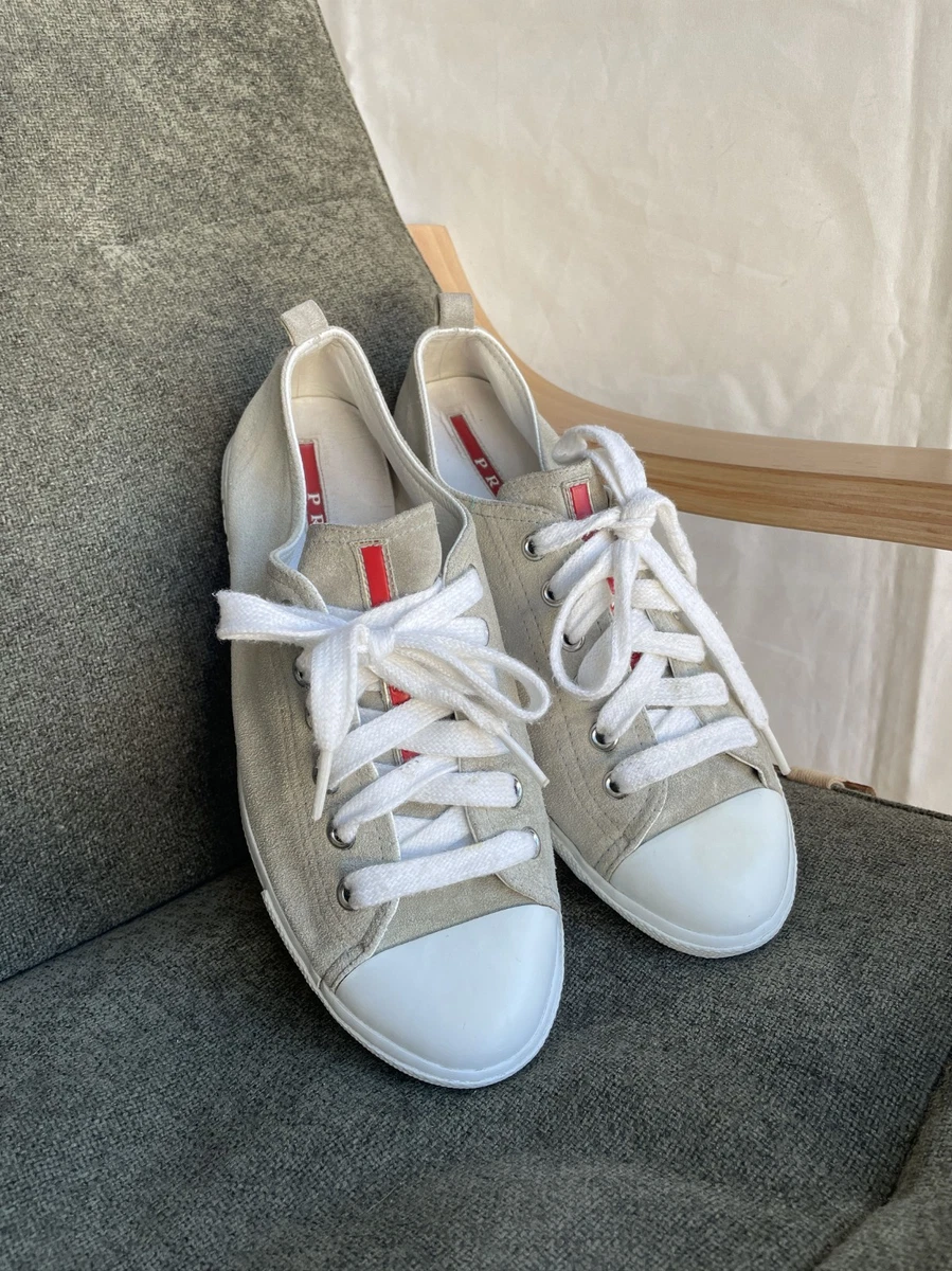 PRADA Gray Suede Athletic Shoes for Women for sale | eBay display picture 1