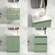 Royal Bathroom Vanity Cabinet Storage Unit Green 600/800mm Countertop Basin Sink