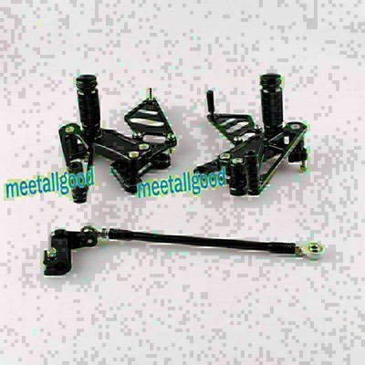 hinten Satz für Honda 954 929 Rearset Fußrasten Race Schwarz GP Einstellbar