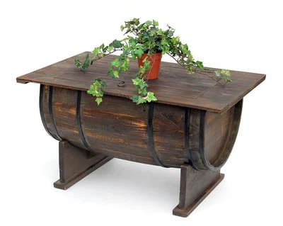 Tisch Weinfass 5084-H Couchtisch Holz 80cm Beistelltisch Fass Weinregal Vintage - Bild 1 von 4