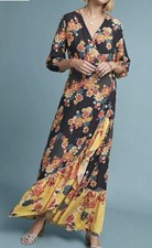 Farm Rio Anthropologie Loretta Maxi Wrap Dress Small