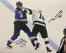 Maveric Lamoureux Vs Mathieu Joseph Signed 8x10 Photo St Louis Blues- Utah W/COA