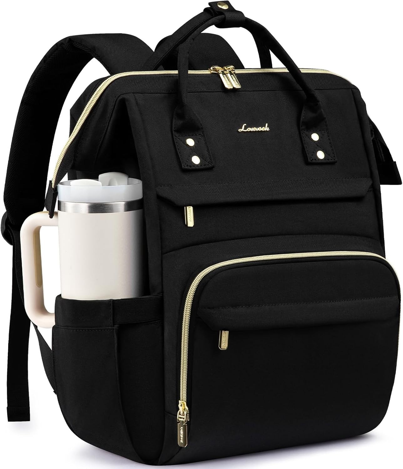 For Women, Holds A 15.6 Inch Laptop, Black