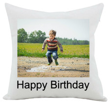 Personalised Photo Cushion 40x40cm Custom Picture Pillow Cover Gift With Filling