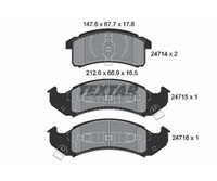 Textar Bremsbelagsatz Scheibenbremse FüR Buick Cadillac Chevrolet Oldsmobile