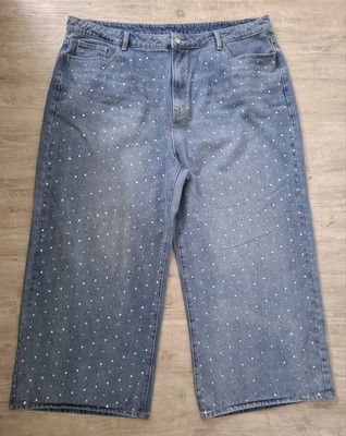 7/8 Jeans- Hose, Cider, Strassbesatz, Gr. 4XL (56-58) 