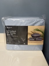 Miracle Made Luxe Cooling Bed Sheets, King Sky Blue New Ultra Soft