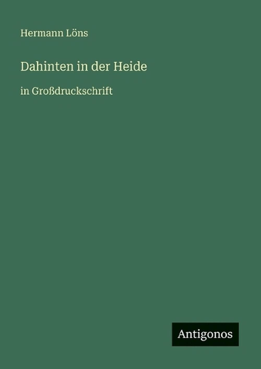Dahinten in der Heide: in Grossdruckschrift by Hermann L?ns (German) Paperback B