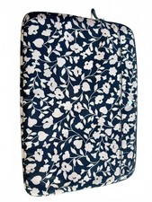 Kate Spade Black  White Floral Padded Laptop Case Sleeve