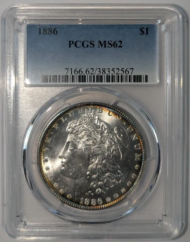 1886 Morgan Silver Dollar $1 PCGS MS62 38352567