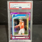 2024 Panini Donruss - Rated Rookie Bo Nix #369 Optic Pink Prizm (RC) PSA 9 MINT