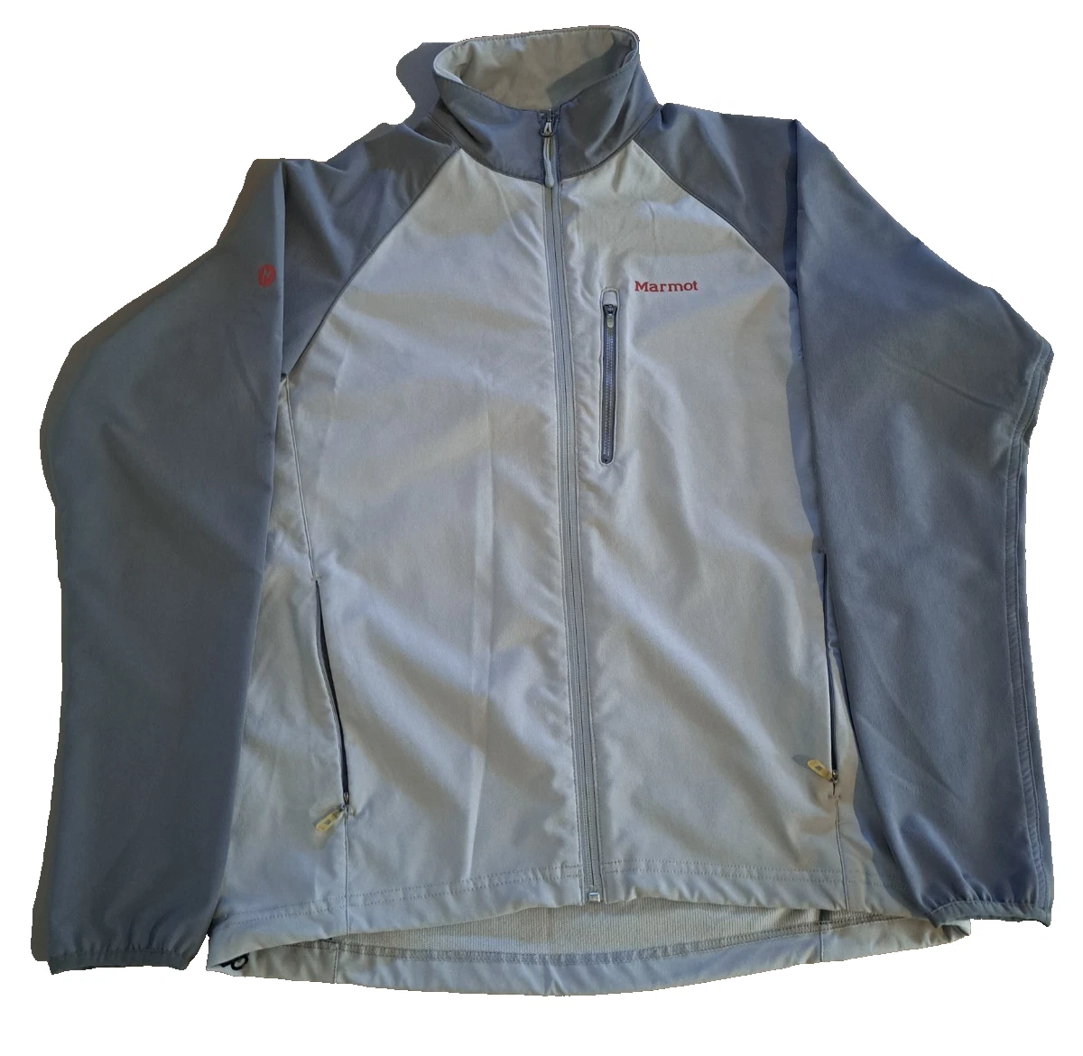 Mens Marmot Lightweight Full Zip Jacket Size Medium Gray