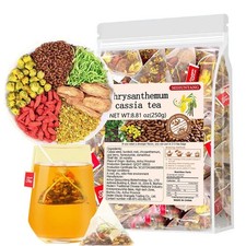 Bolsas de té de semillas de crisantemo Cassia 8,81 oz (5 g × 50 paquetes) bayas de Goji...
