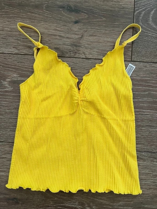 Out From Under Yellow Seamless Ribbed Cami Top Tank Size XS/S