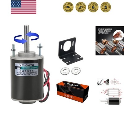 Versatile 12V/24V DC Motor 3500/7000RPM for Small Machinery - Quiet Performance