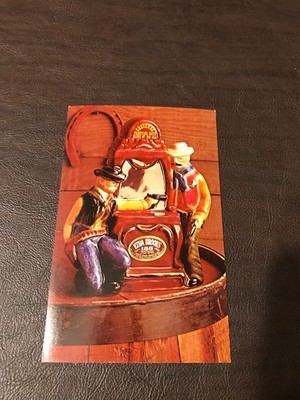 UNPOSTED POSTCARD - ERZA BROOKS WHISKEY DECANTER - CHEYENNE - FRONTIER DAYS
