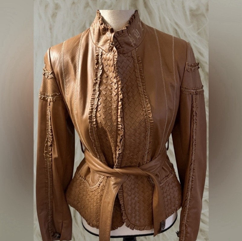 Philip Plein Genuine Leather Jacket