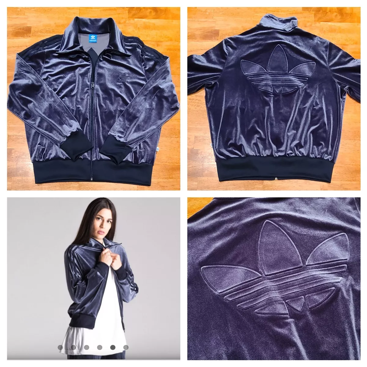 Adidas originals firebird velvet track top - women's 2025