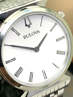 Bulova Women\'s Watch 96L275 Roman Numeral White Dial Silver Steel Quartz 30mm Bulova Women main image 4